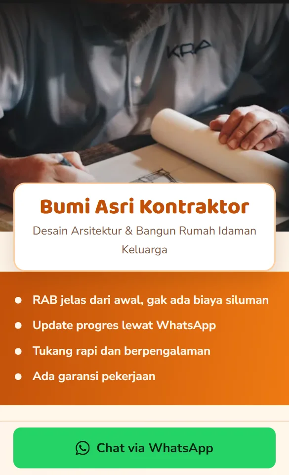 Tampilan website Bumi Asri Kontraktor - Desain Brosur