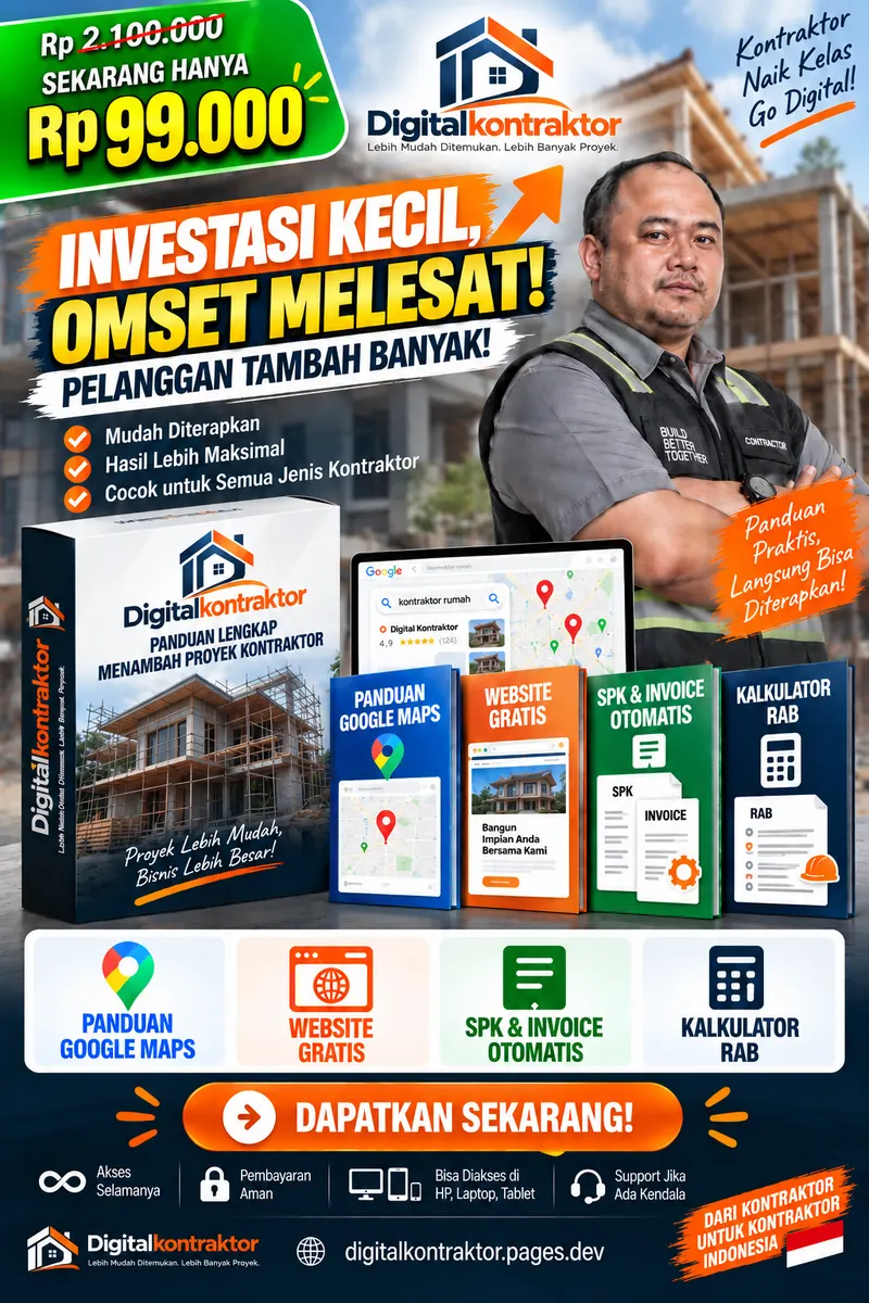 Semua yang kamu dapatkan dalam paket Digital Kontraktor